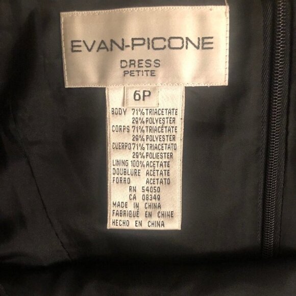 Evan Picone Casual Black Dress Size 6 petite - Picture 3 of 4